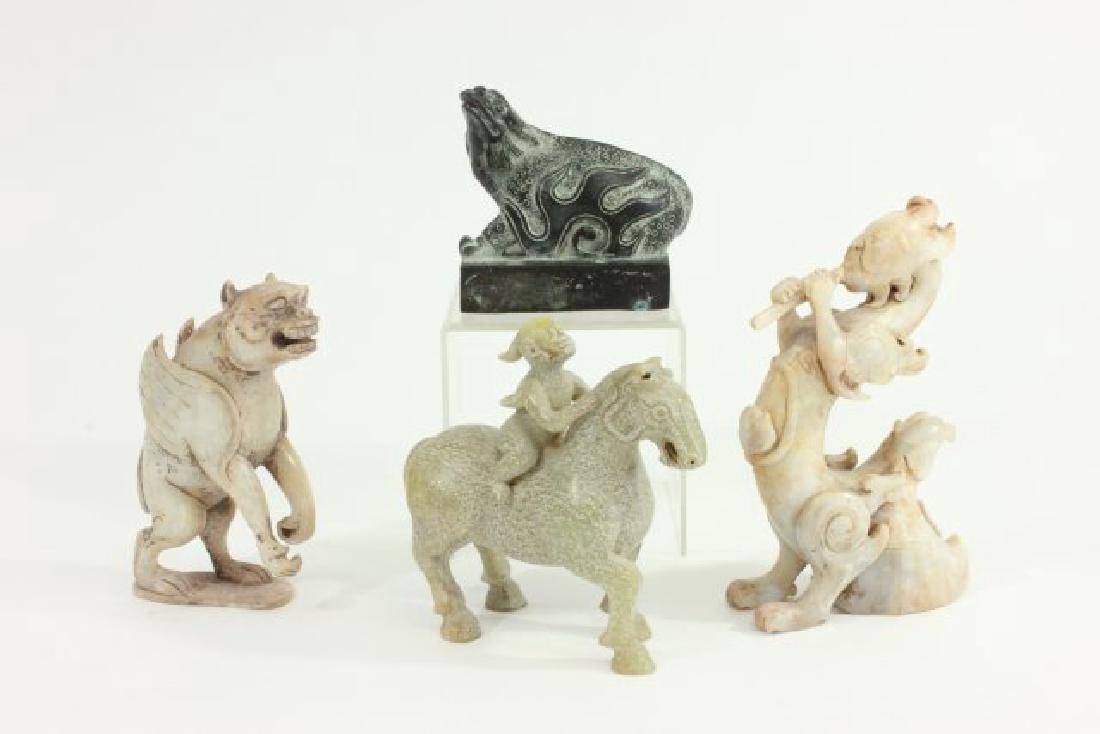 4 Asian Stone Figures (1 of 6)