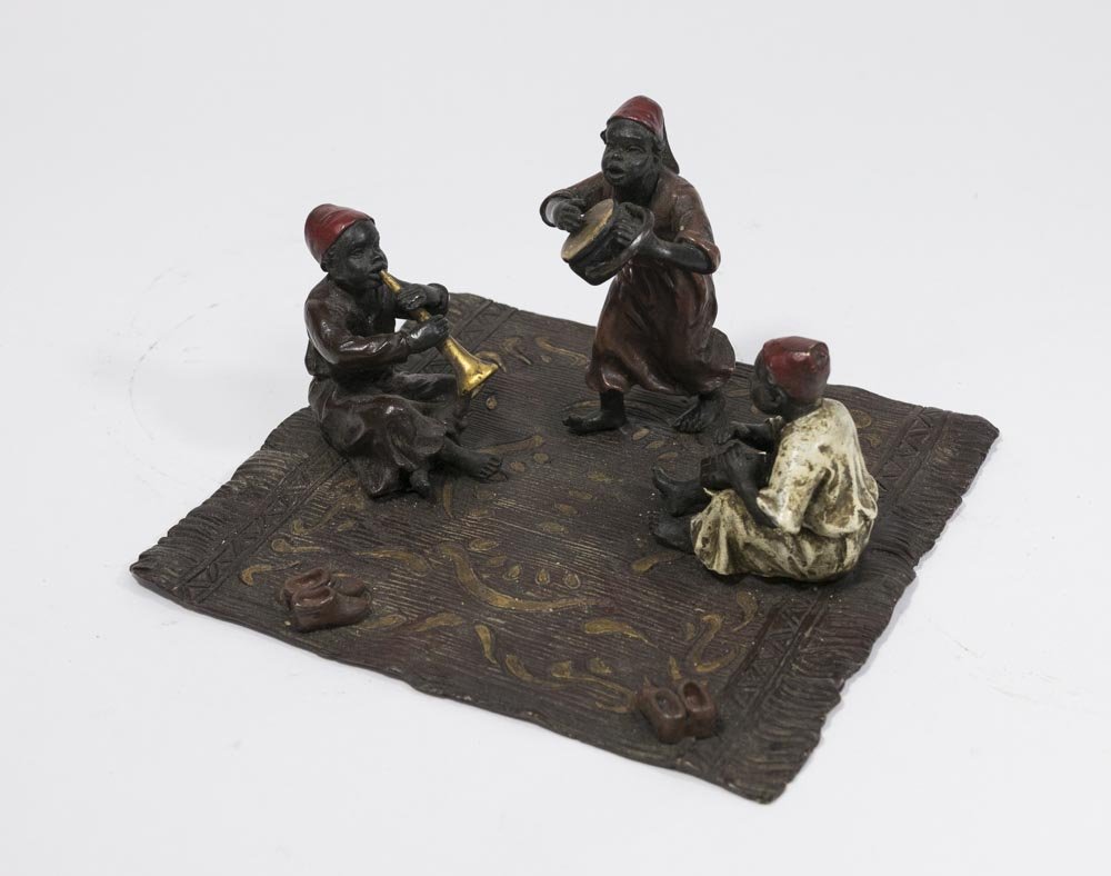 Cold-Patinated Bronze, Arabs on Carpet (1 of 5)