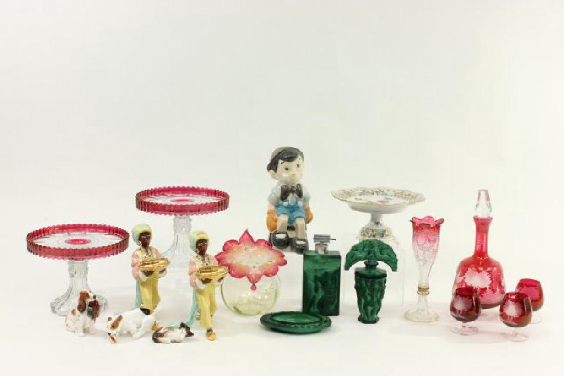 Lot of Glass & Porcelain Pieces, Royal Doulton etc (1 of 6)