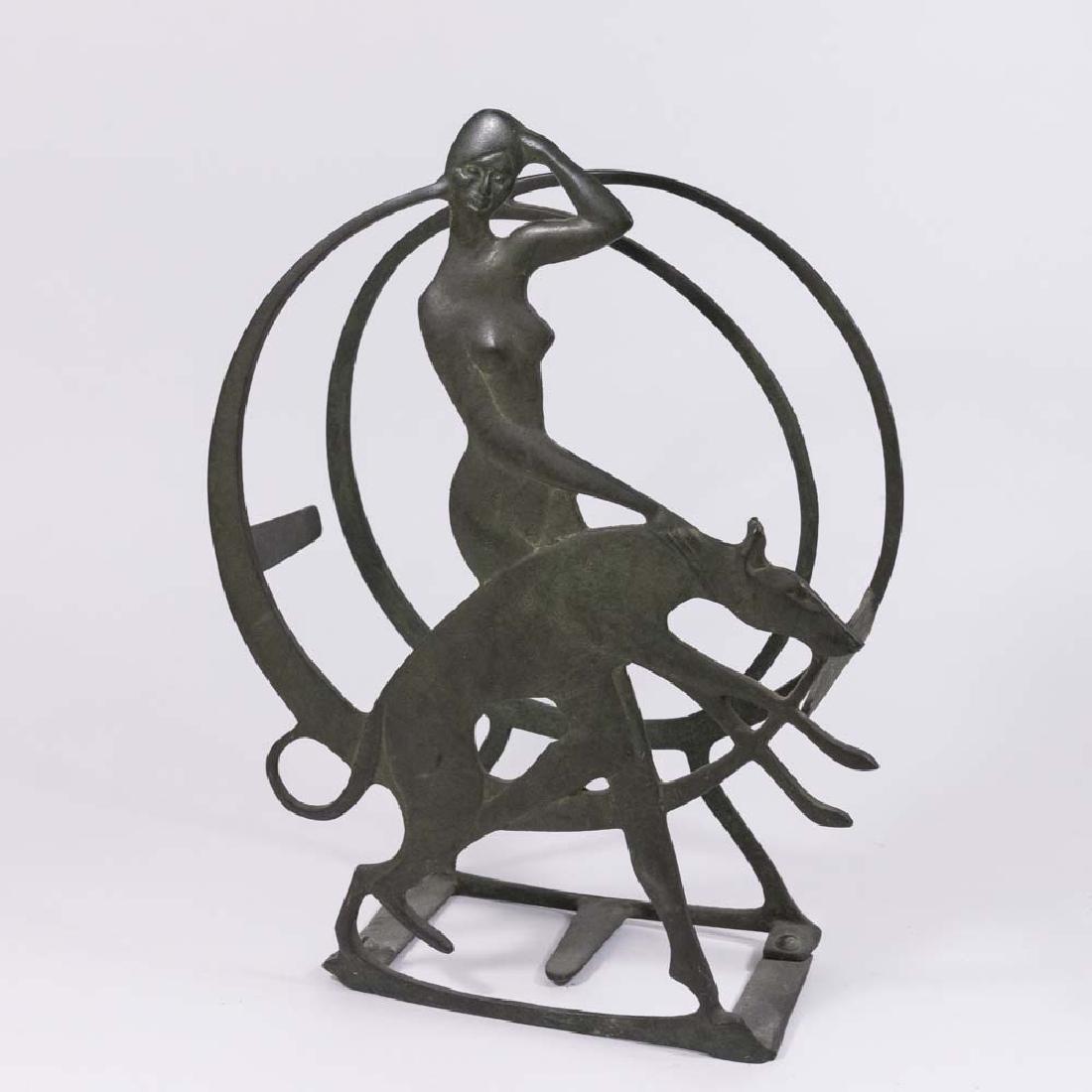 Art Deco Metal Fishbowl Stand (1 of 4)