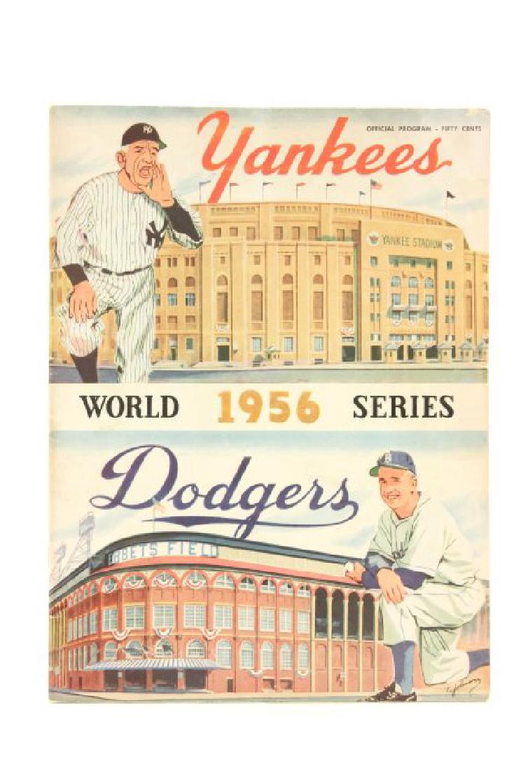 Box Score Magazine from Don Larsen: Perfect game 1956. Box score filled in. From a 70-year collection from retiring antique dealer Harvey Sacks.