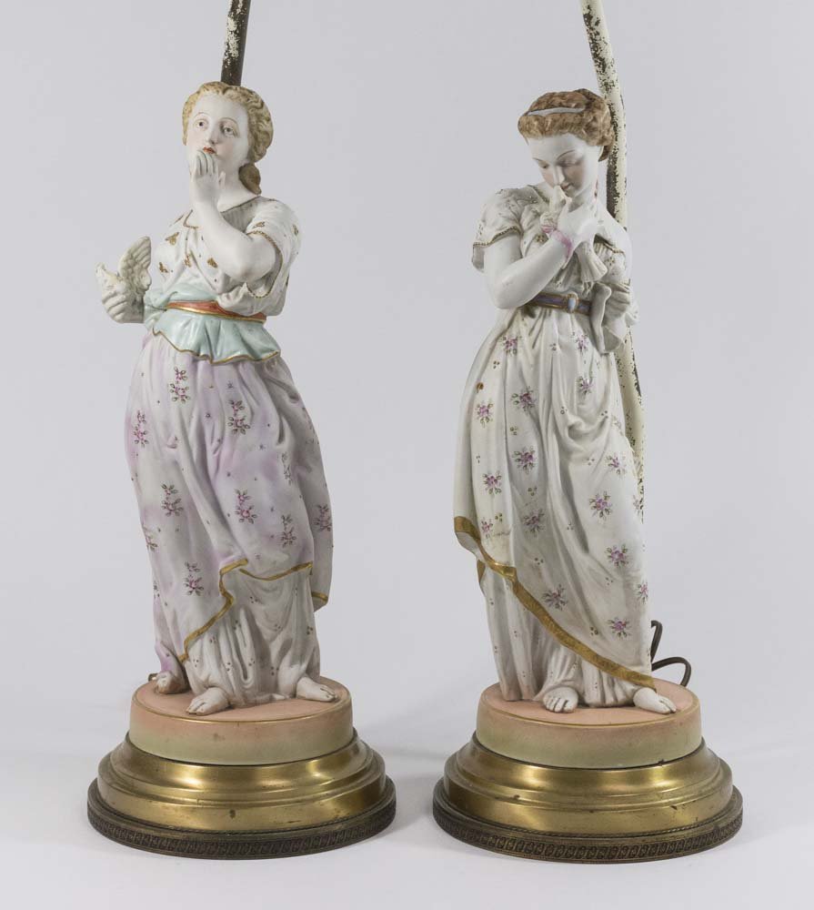 Pair 19th C. Bisque Figures (1 of 6)