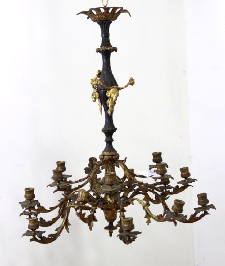 Rococo Style Gilt Brass 18-Light Chandelier (1 of 4)