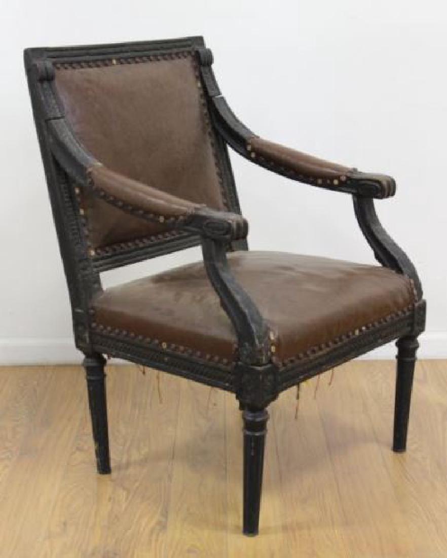 :Antique Armchair: Approx. 38" H x 23" W x 22" D.