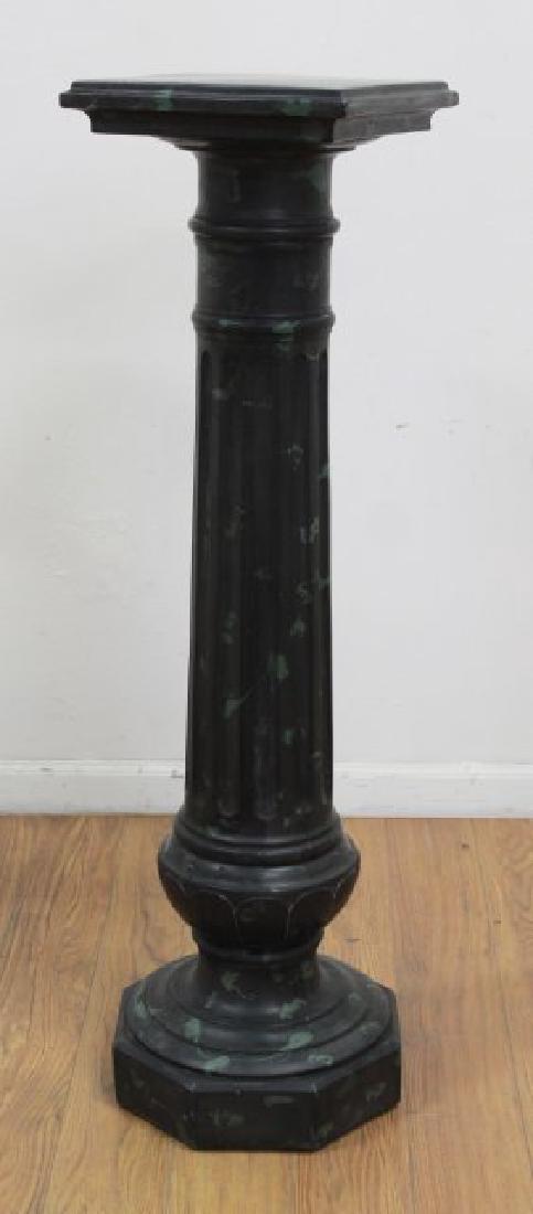 Faux Marble Pedestal with Floral Design (1 of 4)