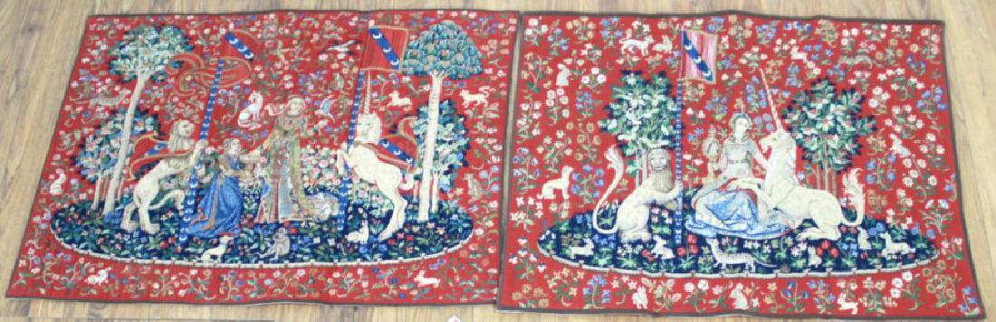 Pair French Tapestries with Unicorns (1 of 6)