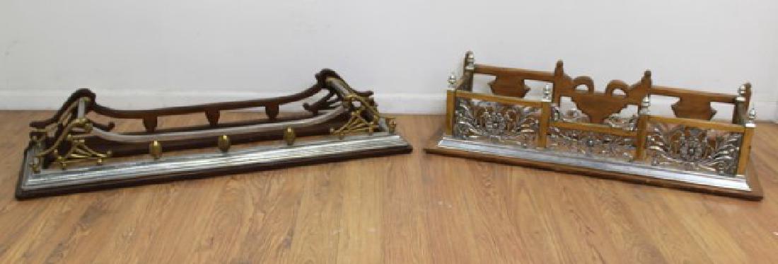 2 Brass, Metal, & Wood Fireplace Surrounds (1 of 3)