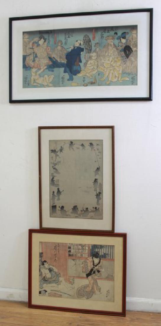 3 Japanese Woodblock Prints (1 of 4)