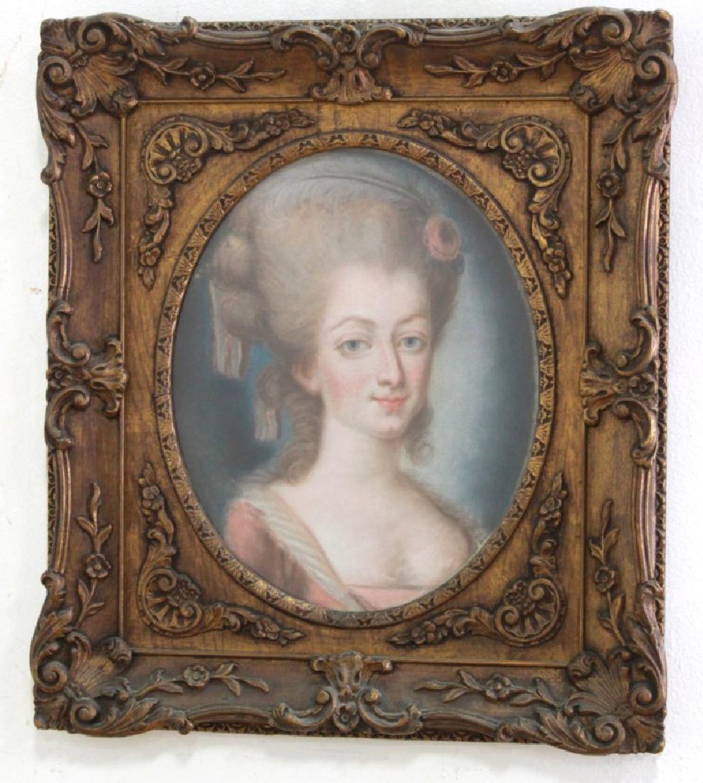 Gilt Framed Pastel of a Lady (1 of 3)