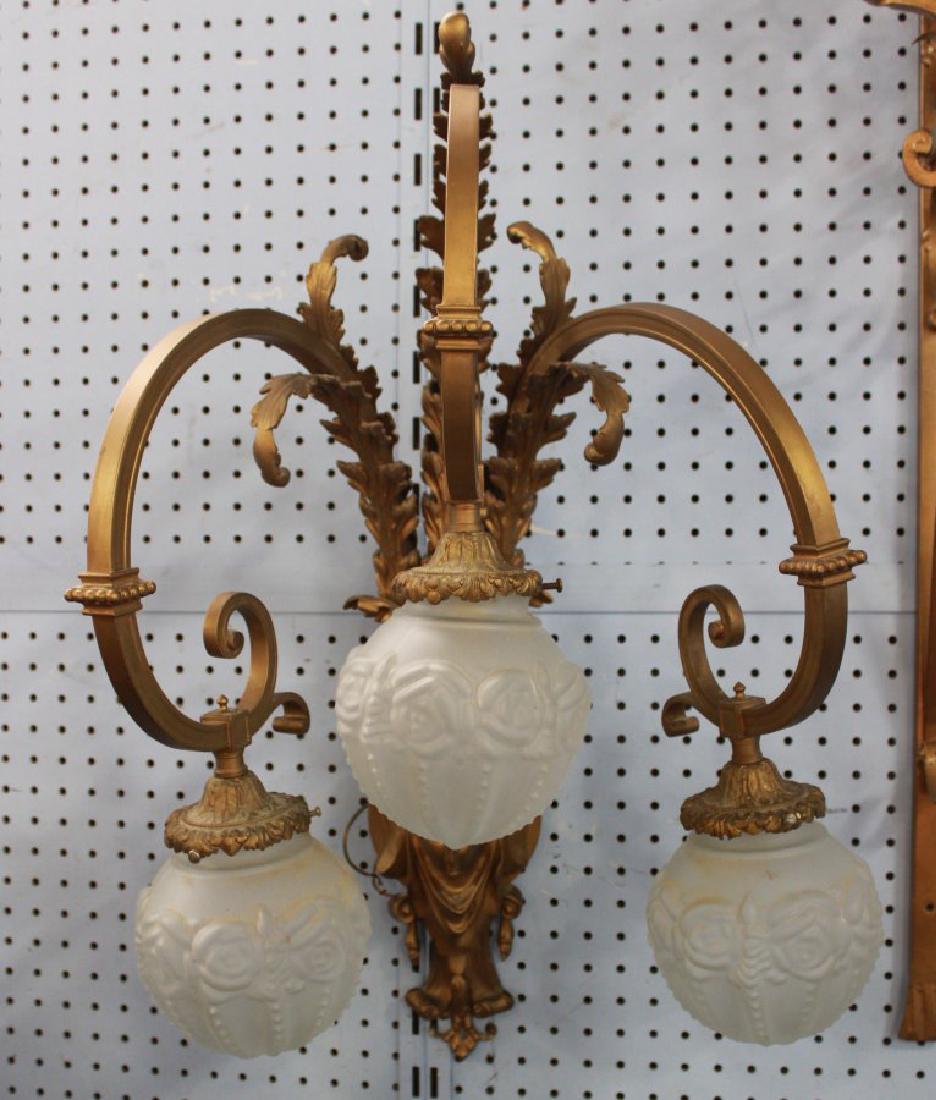 Bronze Figural 3-Light Sconce (1 of 4)