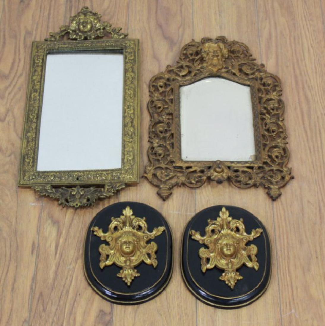 2 Victorian Bevelled Mirrors & 2 Wall Plaques (1 of 4)