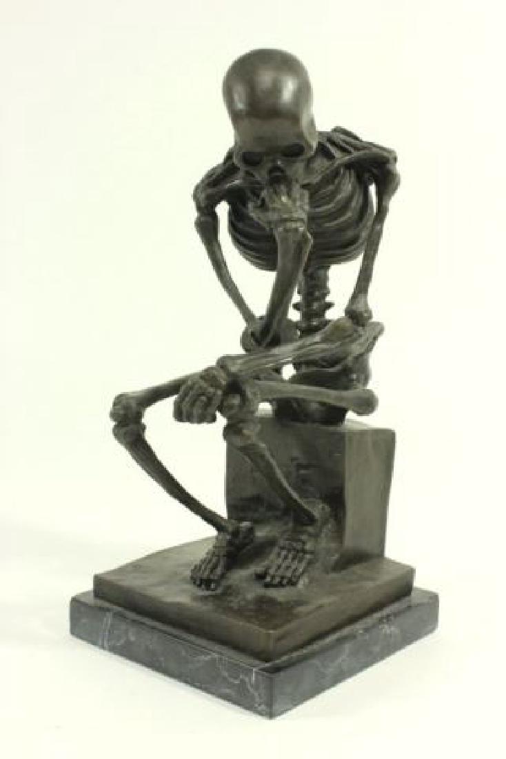 :Contemporary Bronze Seated Death Figure (1 of 5)