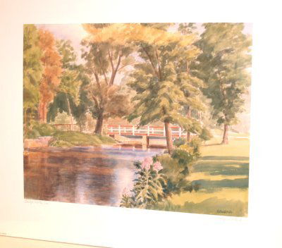 GROUP 7 PRINTS POSTERS & LITHOGRAPHS: PRINTS. GROUP 7 PRINTS POSTERS & LITHOGRAPHS INCLUDING PRINT RUTGERS UNIVERSITY, COLLAGE OF PRINCETON, POSTER D&R CANAL, EMLYN EDWARDS PENCIL SIGNED LITHOGRAPH BRIDGE OVER THE CON & DAVID COPPERFIELD