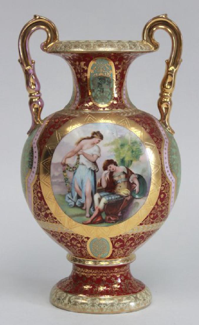Porcelain Royal Vienna Type Scenic Vase (1 of 8)