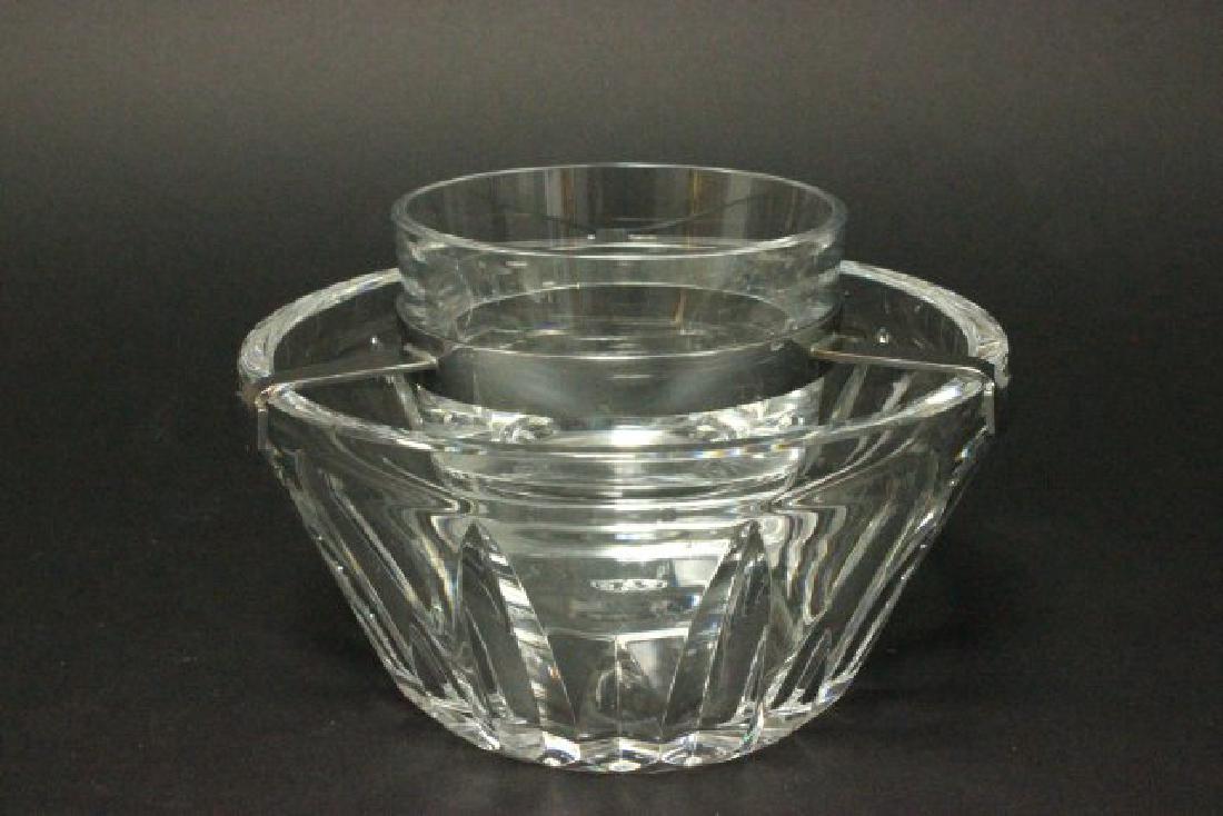 French 20th C. Cut Crystal Baccarat Caviar Set (1 of 4)