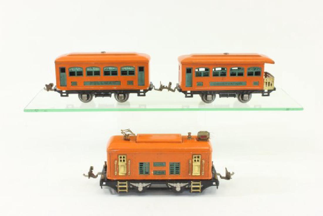 Set Lionel Orange: Lionel 248, Lionel 630 car, and 629.