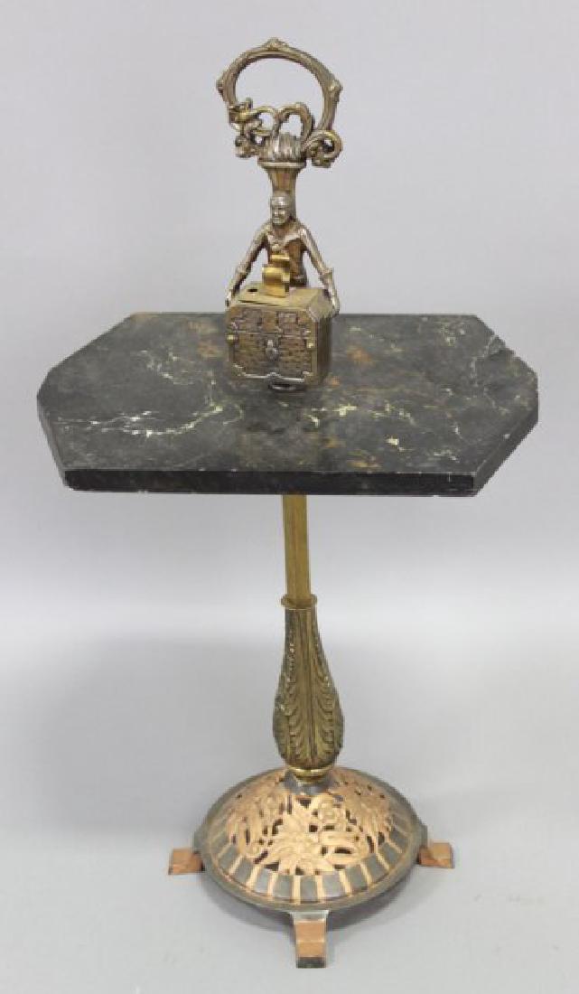 Art Deco Metal & Marble Smoke Stand (1 of 6)