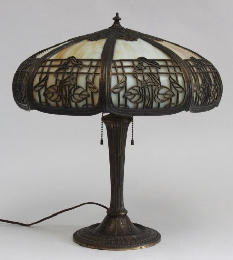 Miller & Co. Slag Glass Table Lamp (1 of 8)