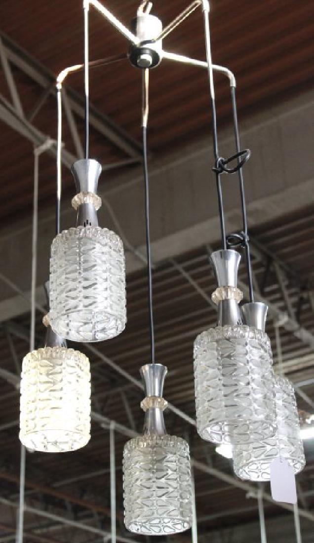 Mid-Century Modern 5 Drop Lights Chandelier (1 of 2)