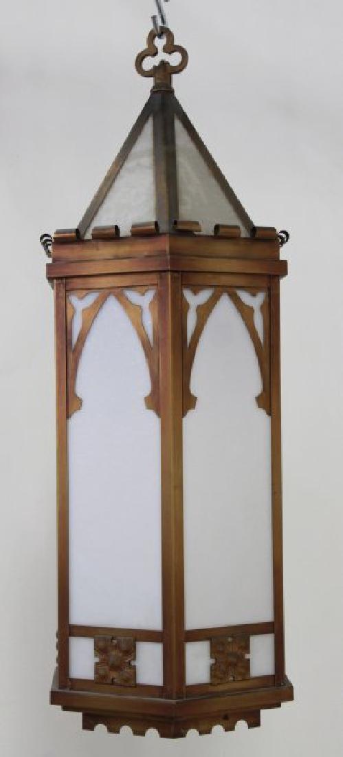 Gothic Style Copper & Hexagonal Hall Lantern (1 of 3)