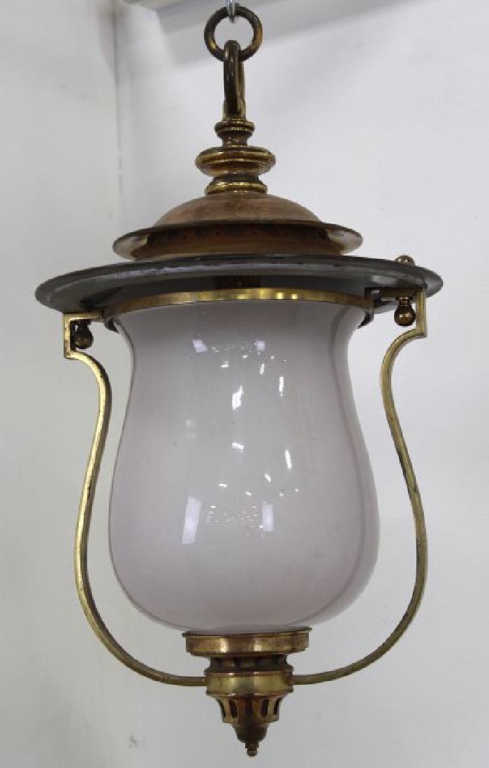 Victorian Brass Hall Lantern (1 of 4)