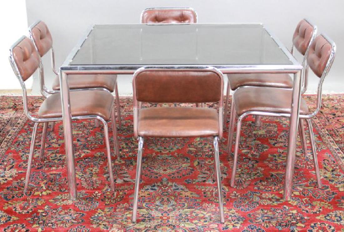 Mid-Century Modern Glass & Chrome Table (1 of 4)