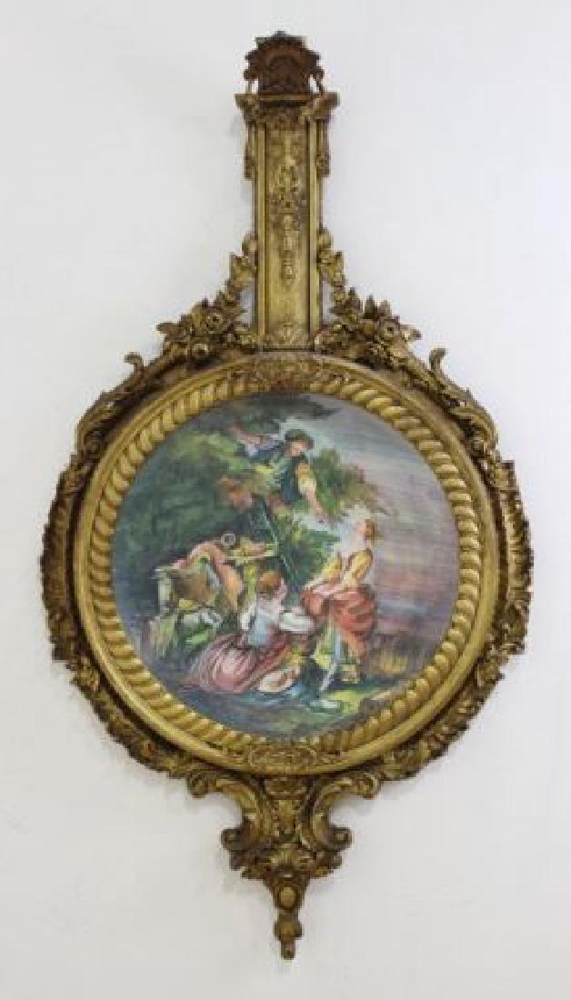 :19th C. Handpainted Porcelain Charger (1 of 4)