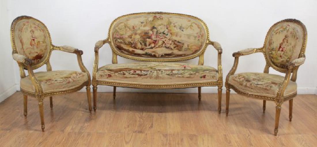 19th C. French Neoclassic Style Petit Point Suite (1 of 10)