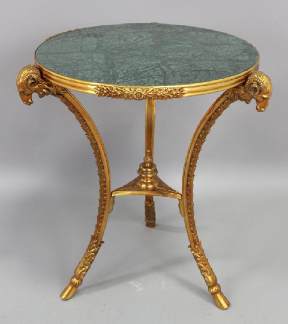 French Marble Top Bronze Gueridon (1 of 6)