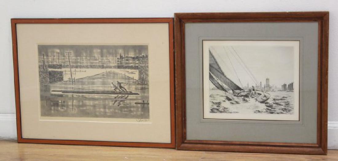 George Schreiber & Leon Pescheret, 2 Engravings (1 of 3)
