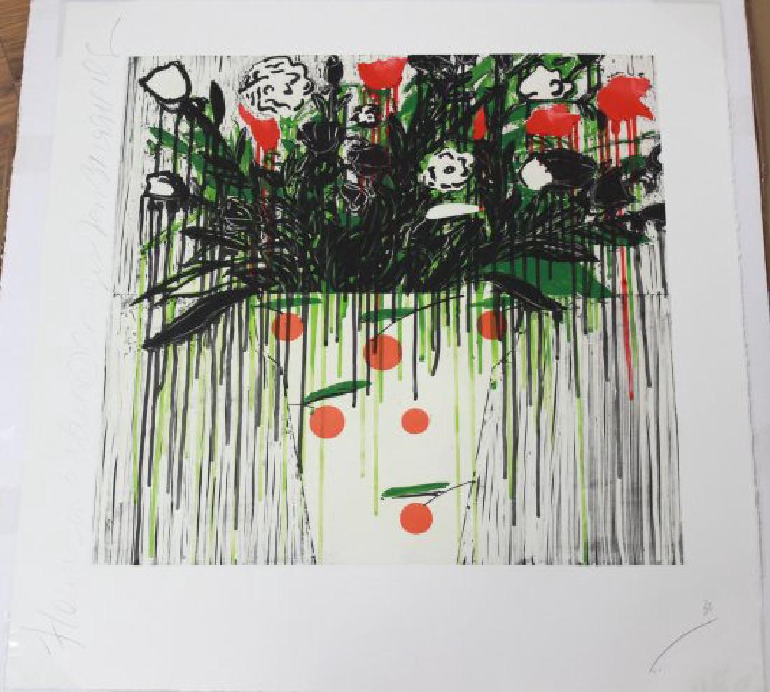 Donald Sultan, "Flowers in a Vase with Oranges" (1 of 7)