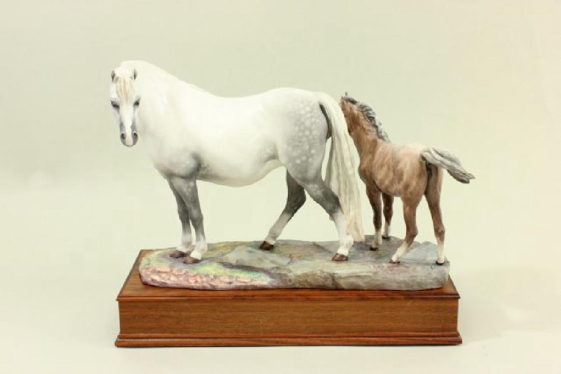 Porcelain Figure of Welsh Mare & Foal (1 of 4)