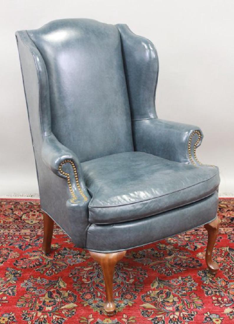 Queen Anne Style Cherry Wing Armchair (1 of 5)