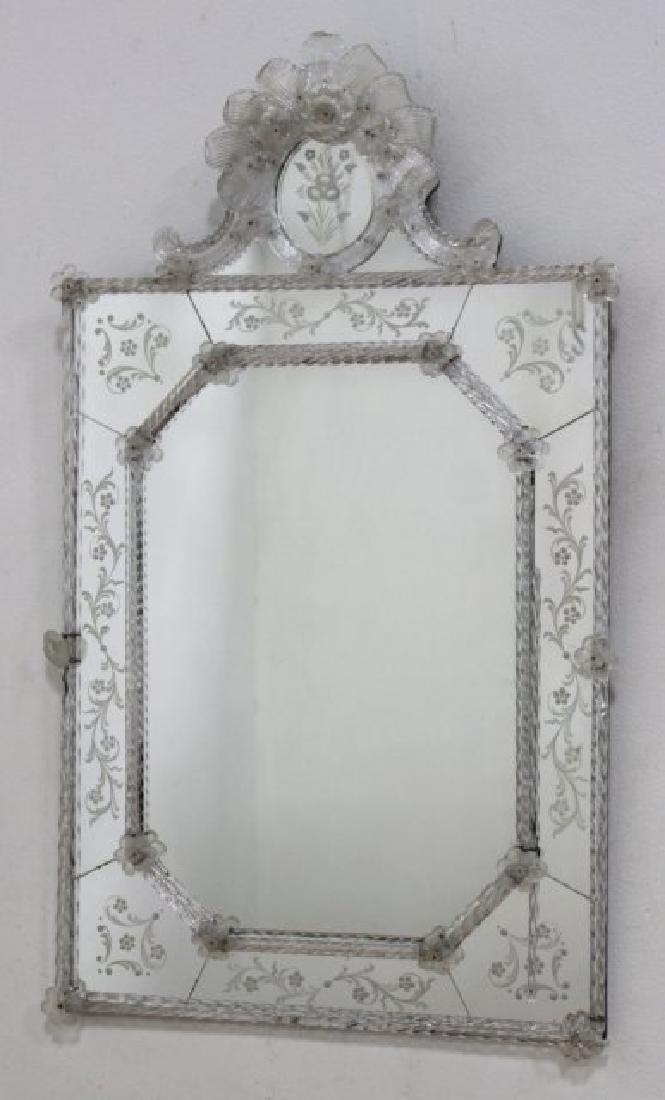 Venetian Style Mirror: Approx. 41" H x 24" W.
