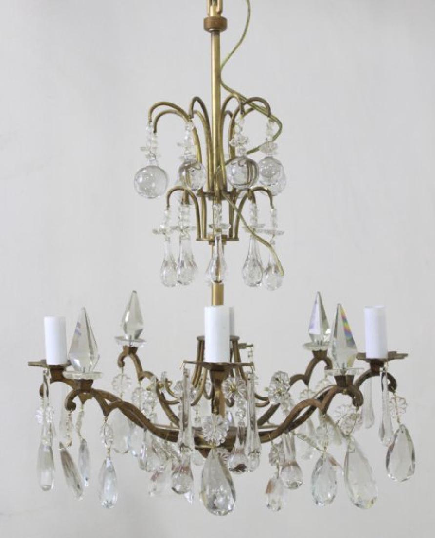 Louis XV Style Gilt Metal 4-Light Chandelier (1 of 3)