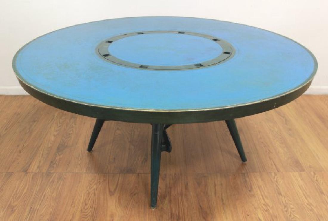 Mid-Century Modern Green Lacquered Gaming Table (1 of 4)