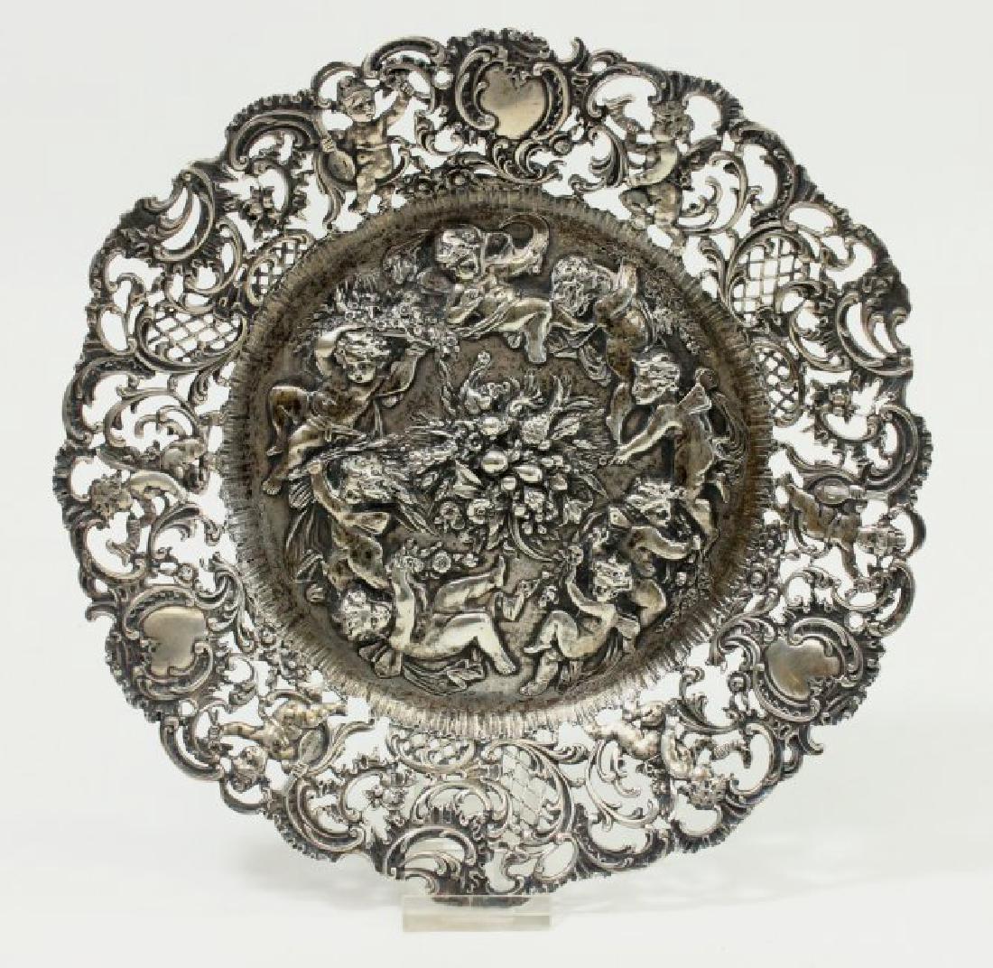 Continental 800 Silver Repousse Plate (1 of 4)