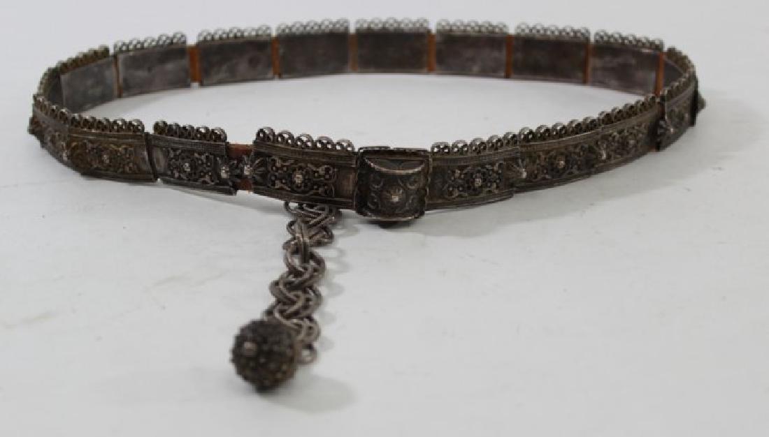Russian 84 Silver Belt: Approx. 29" L x 1" W.