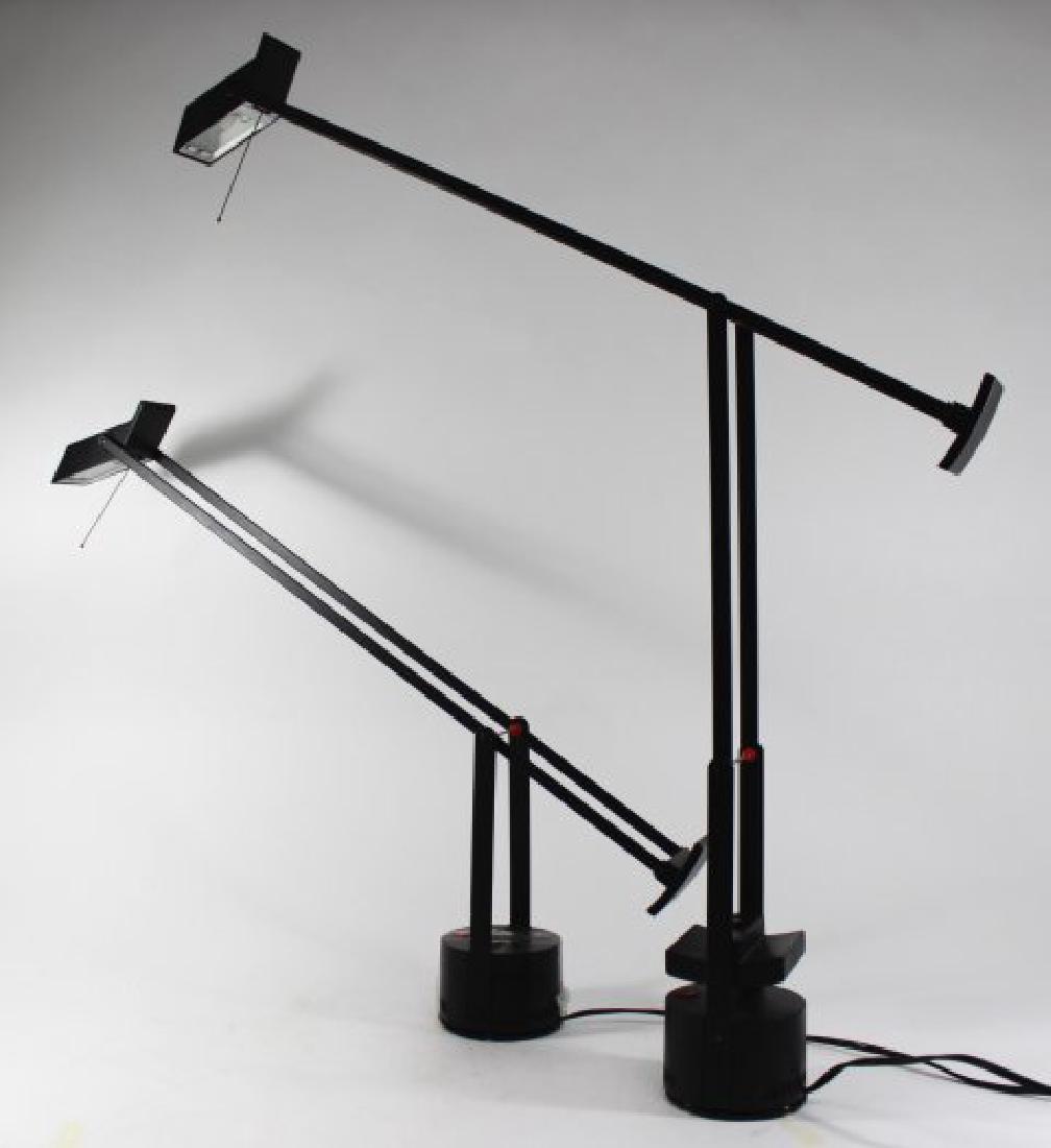 Near Pair Richard Sapper Artemide Tizio Lamps: Approx. 32" H.