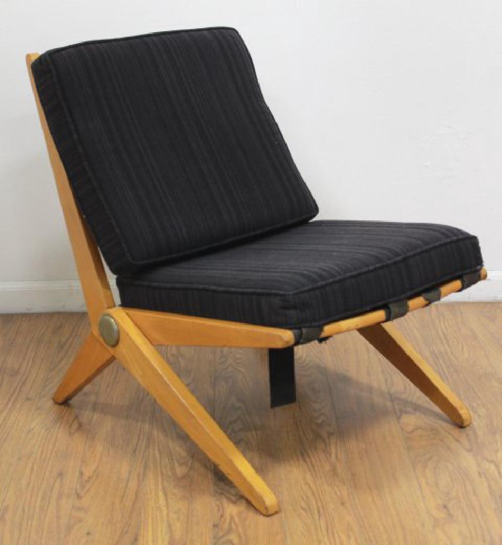 Mid-Century Birch Cantilever Side Chair: Approx. 30" H x 21 1/2" W x 31" D.