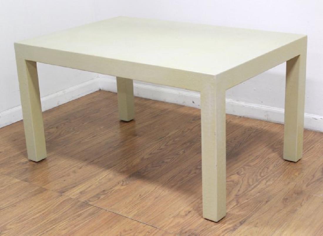 Karl Springer Style Ostrich Skin Veneered Table (1 of 2)