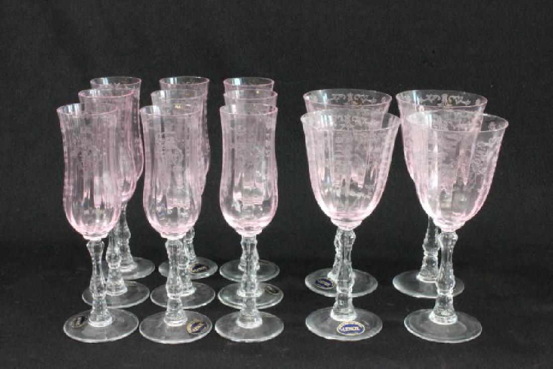 13 Pieces Lenox Pink Navarre Pattern Stemware (1 of 7)