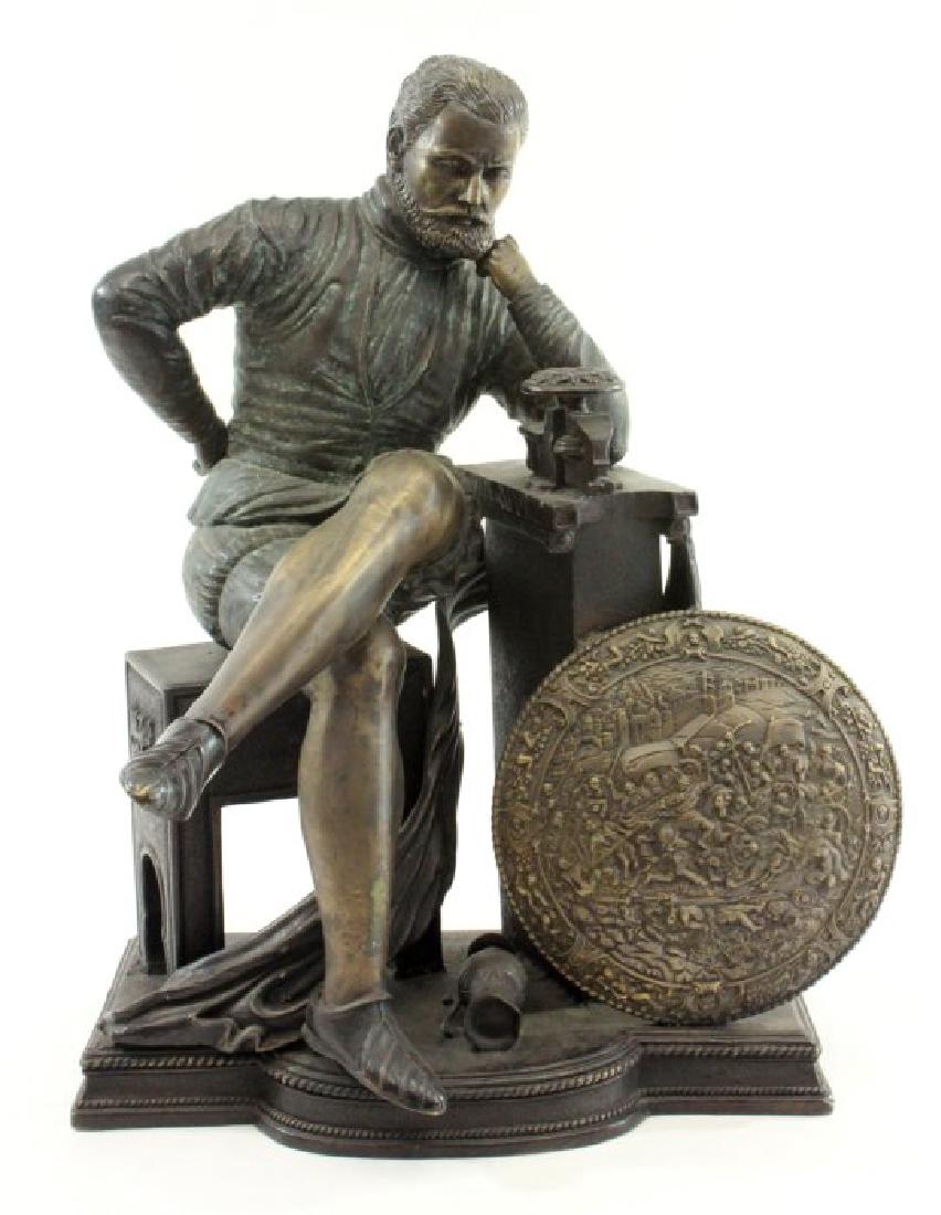 Early 20th C. Bronze Sculpture of Seated Gentleman (1 of 6)