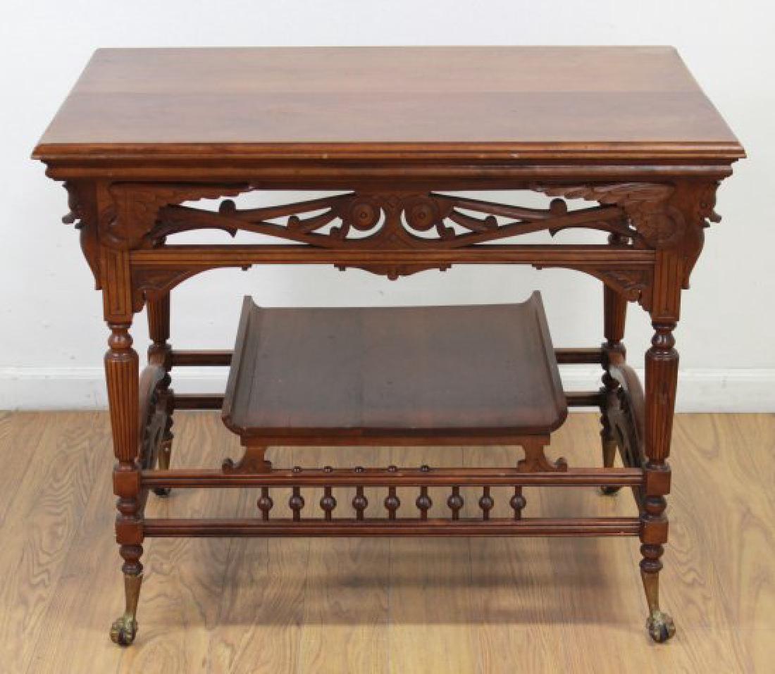 Victorian Center Table: Approx. 29 1/2" H x 36" W x 24" D.