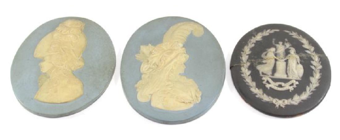 Set 3 Wedgwood Jasperware Oval Portrait Plaques (1 of 7)