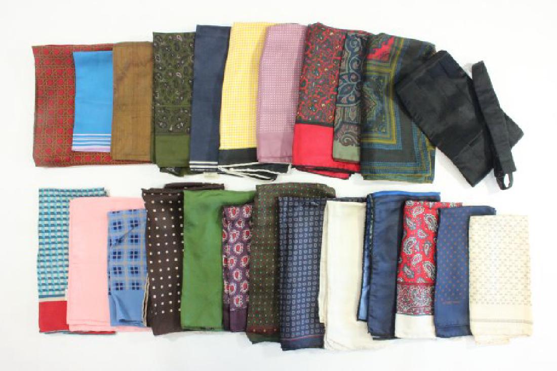 Lot of Men's Designer Silk Handkerchiefs & More (1 of 6)