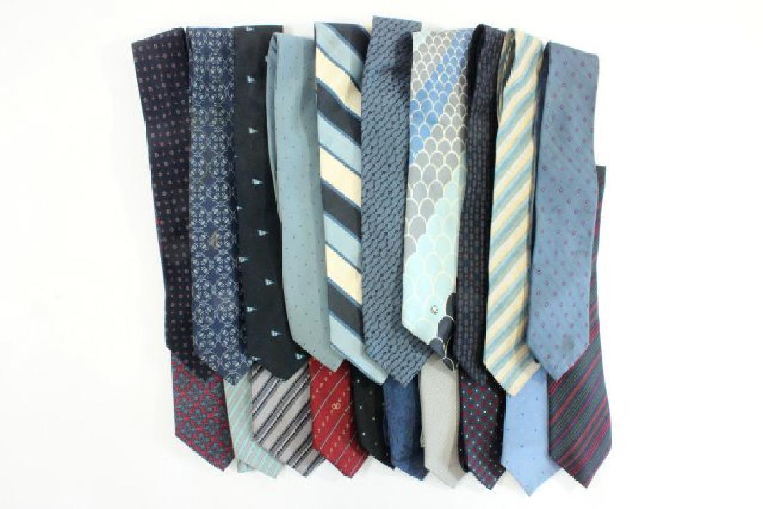Lot 20 Men's Designer Vintage & Contemporary Ties: Silk and other. Including Hermès 962 IA, Valentino, Yves Saint Laurent, Fendi, Etro, Lanvin, Pierre Balmain, Christian Dior, Bugatti, Paco Rabanne, Stefano Ricci for Harrod's, Cecil Gee, Barney's New