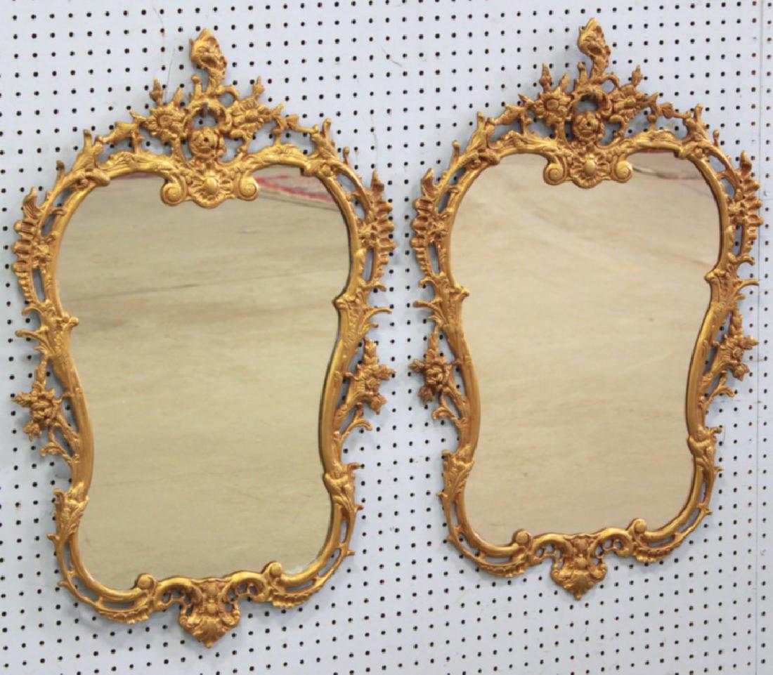 Pair Bronze Framed Mirrors (1 of 3)