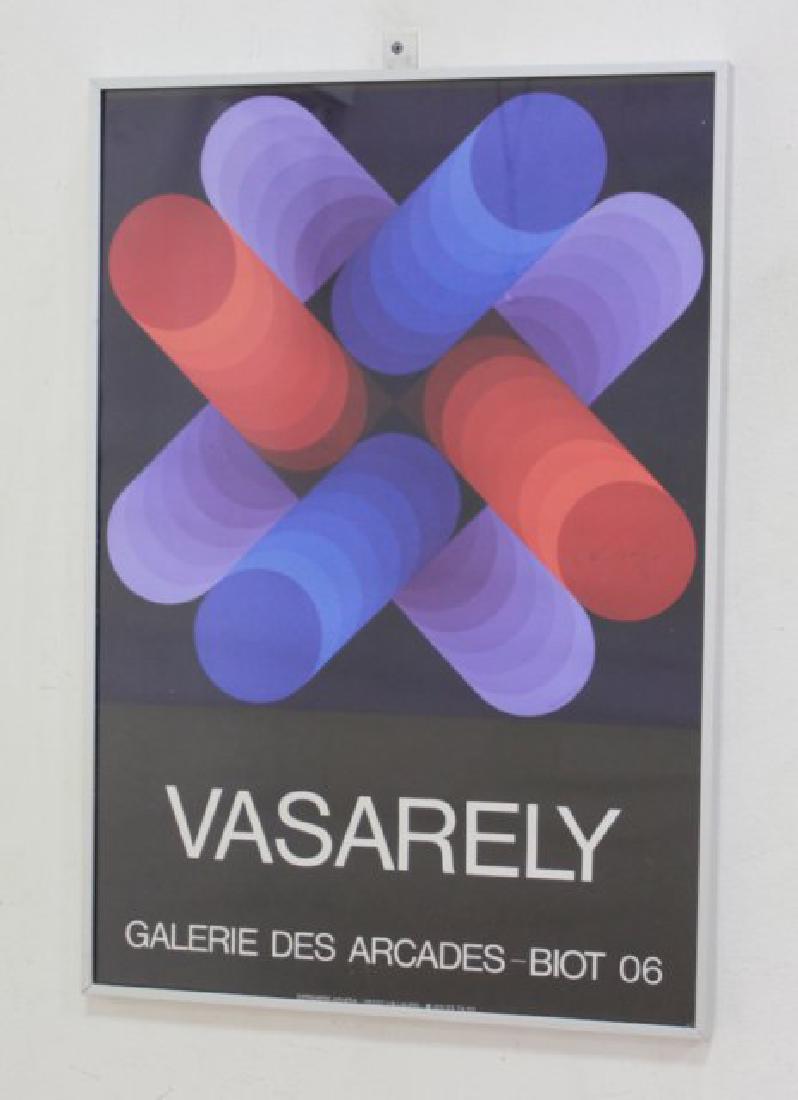 Victor Vasarely, Galeries des Arcades - BIOT 06: Poster. Signed by artist. Victor Vasarely (1906-1987). Approx. 24" x 17" framed. From a New Rochelle estate of a French art dealer. (6221)