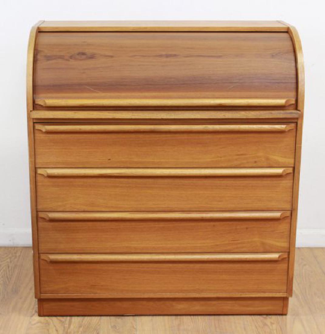 Scandinavian Oak Cylinder Desk (1 of 4)